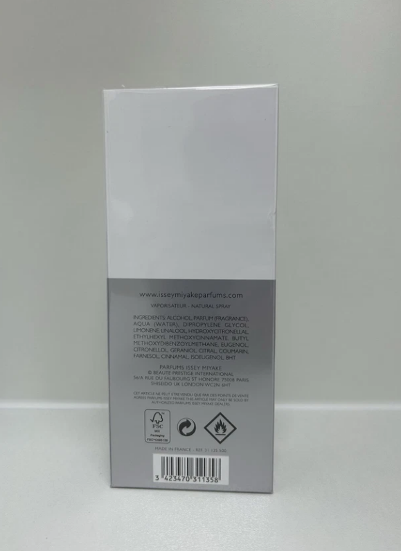 Issey Miyake L'eau D'issey Pour Homme Intense EDT 75ml-Slight Box Dent-Unopened